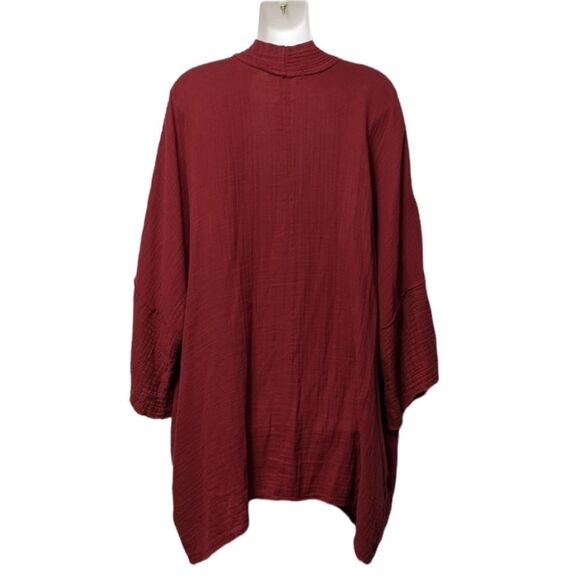 JOHNNY WAS CALME Cotton Gauge Short Kimono Cardigan M/L - Picture 6 of 8